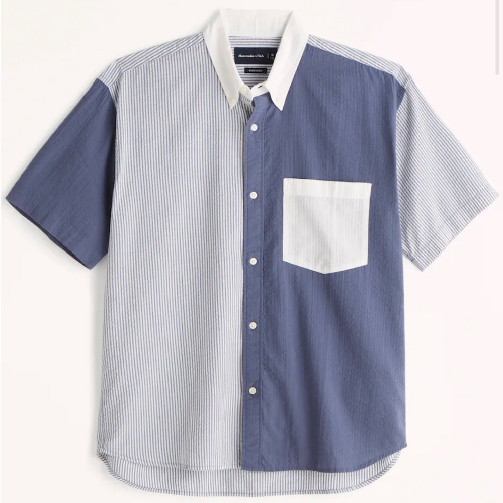 Abercrombie Seersucker Button Down (NWT)
